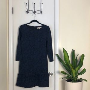 Loft Vintage Brocade 3/4 Sleeve Dress